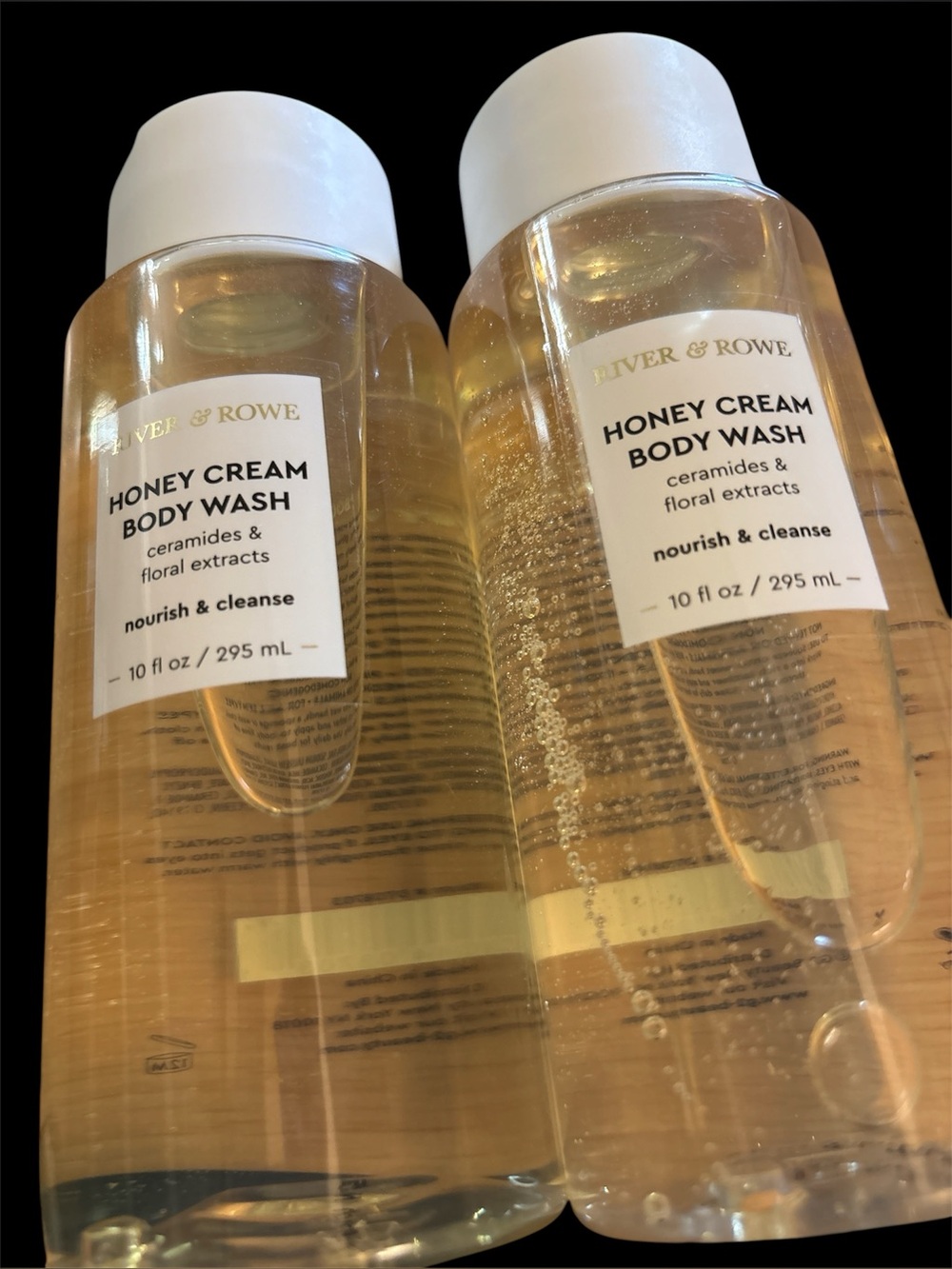 RIVER & ROWE PH Balanced. Honey Cream Body Wash - Clear Gold   SET OF 2 BOTTLES